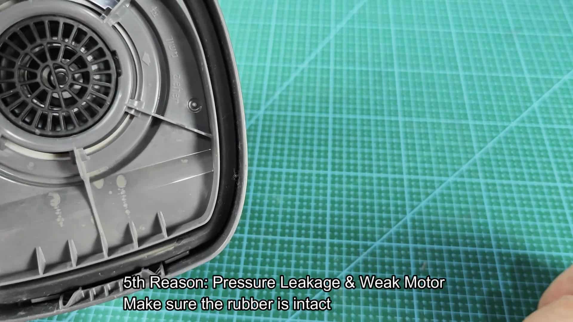 View of vacuum motor housing interior View of vacuum motor housing interior