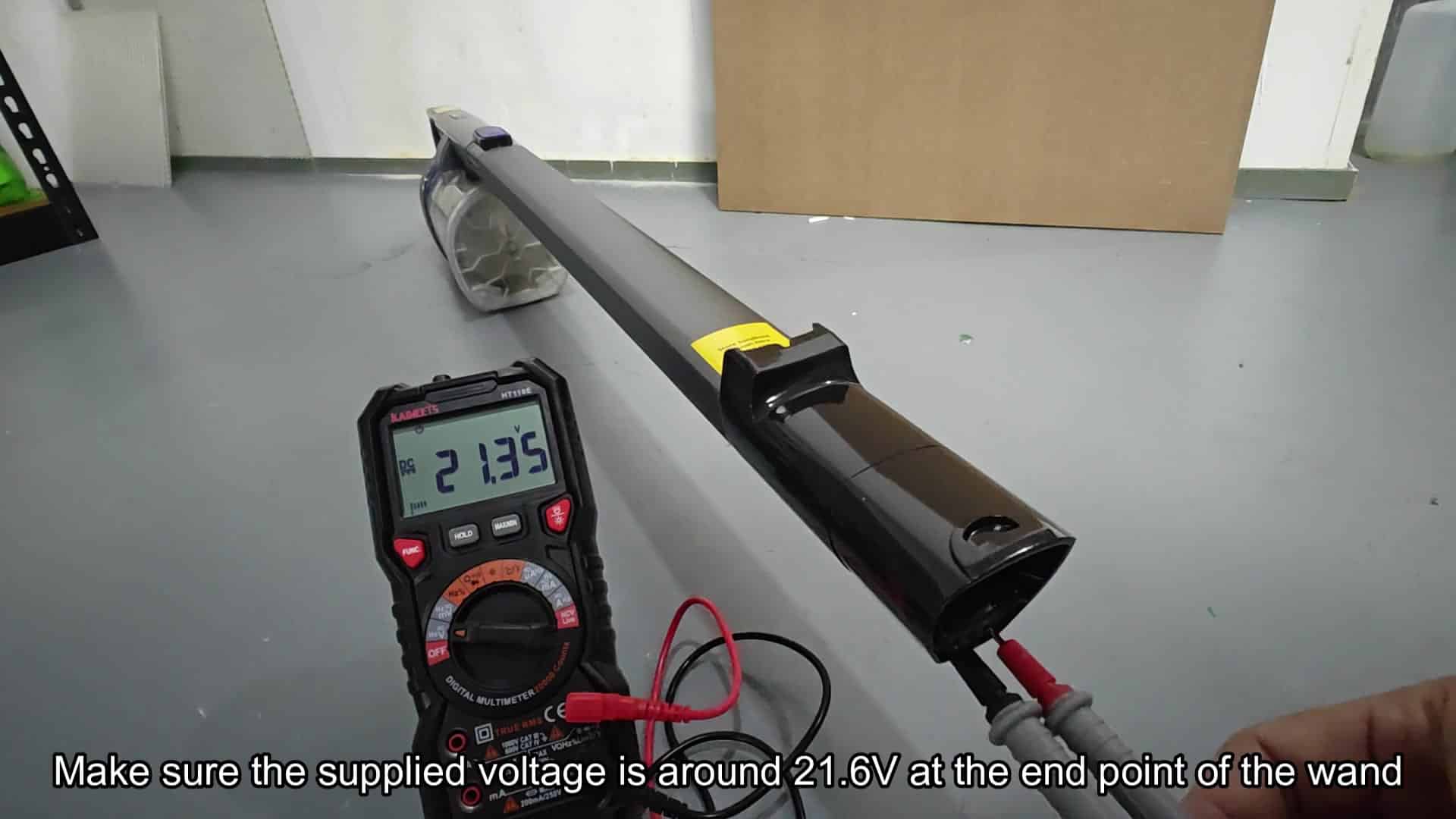 Voltage check at wand end point Voltage check at wand end point
