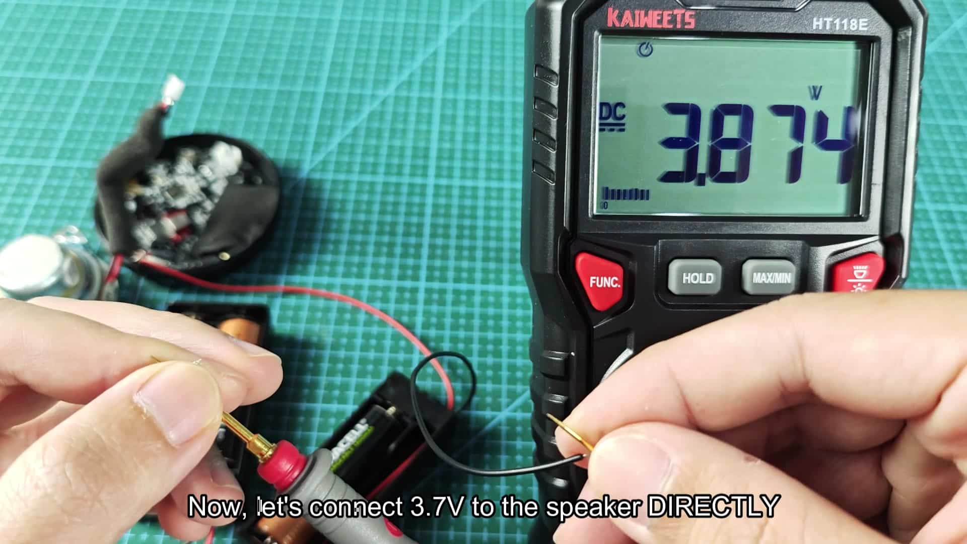 Voltage stable at 3.708V for test Voltage stable at 3.708V for test