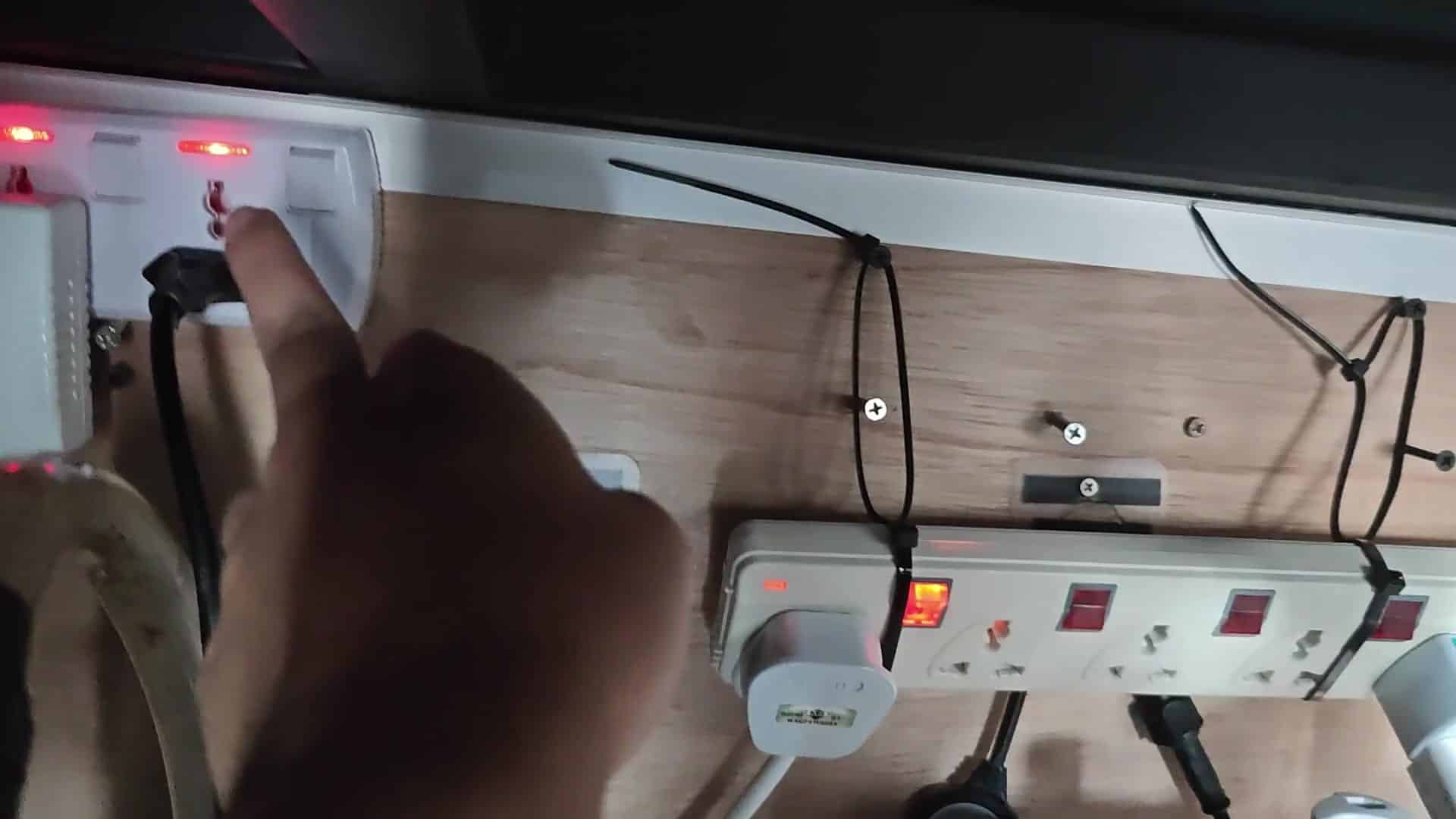 Wall power switch with red lights Wall power switch with red lights