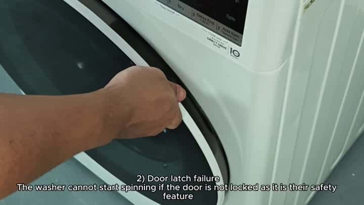 Washer door latch and control panel Washer door latch and control panel