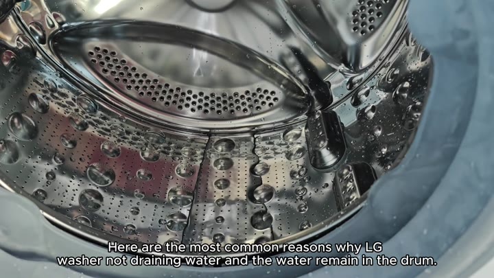 Water remaining in LG washer drum Water remaining in LG washer drum