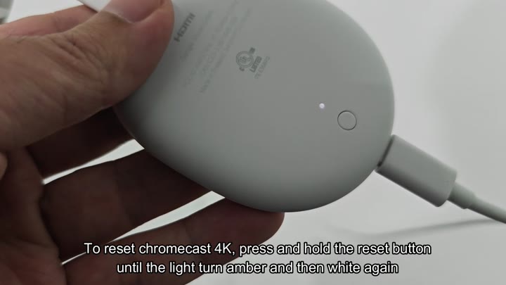White LED lit near reset button White LED lit near reset button