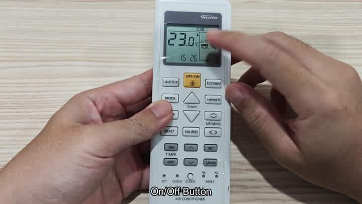 Yellow On Off button highlighted Yellow On Off button highlighted