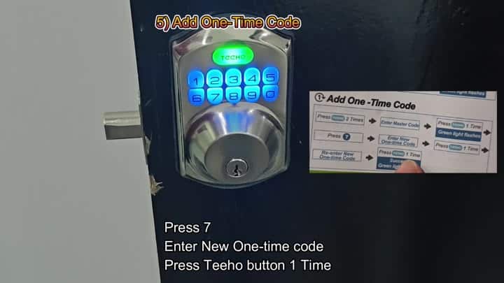 Adding one-time access code Adding one-time access code