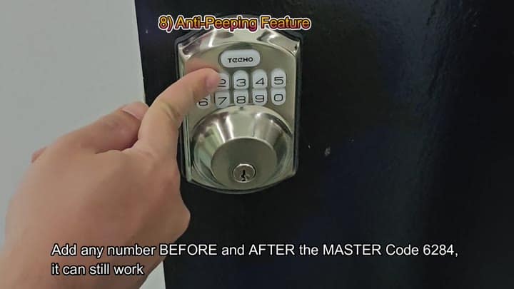 Anti-peeping feature for master code Anti-peeping feature for master code