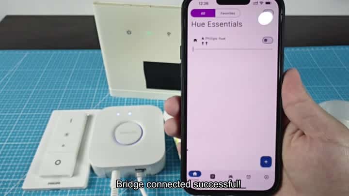 Bridge connected successfully confirmation screen Bridge connected successfully confirmation screen