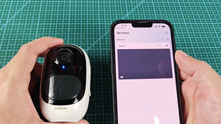 Camera live feed on home screen Camera live feed on home screen
