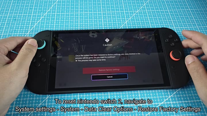 Caution screen for Restore Factory Settings Caution screen for Restore Factory Settings
