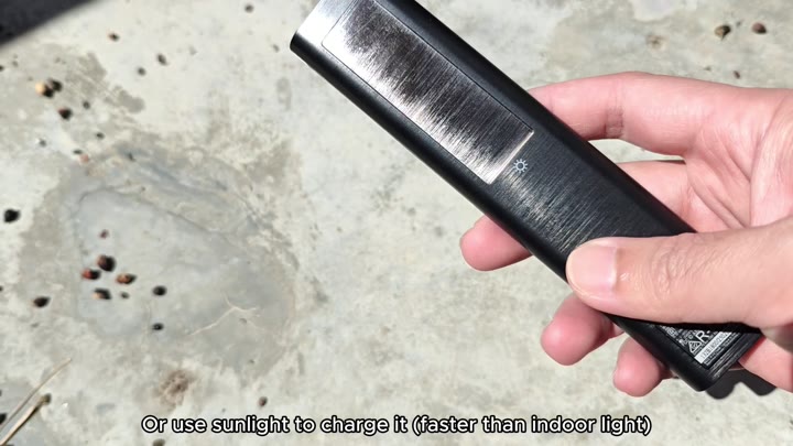 Charge remote with sunlight Charge remote with sunlight