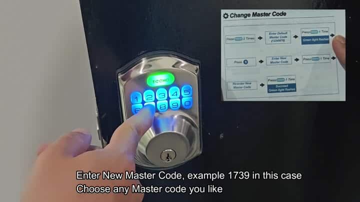 Choosing a new master code Choosing a new master code