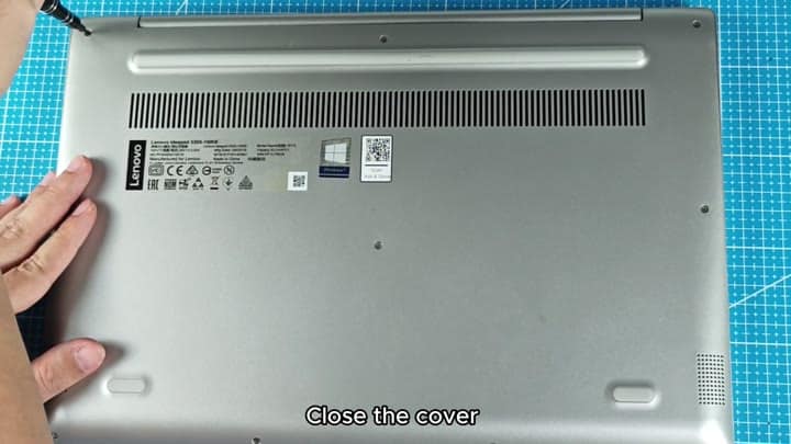 Closing laptop back cover with screws Closing laptop back cover with screws