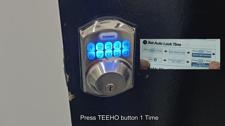 Confirming timer setting on keypad Confirming timer setting on keypad