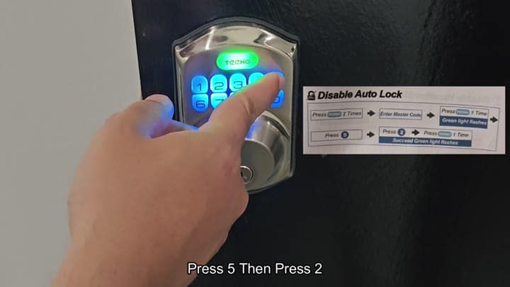 Disabling auto lock via keypad sequence Disabling auto lock via keypad sequence