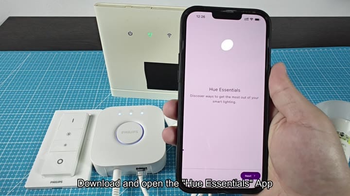 Downloading the Hue Essentials app Downloading the Hue Essentials app