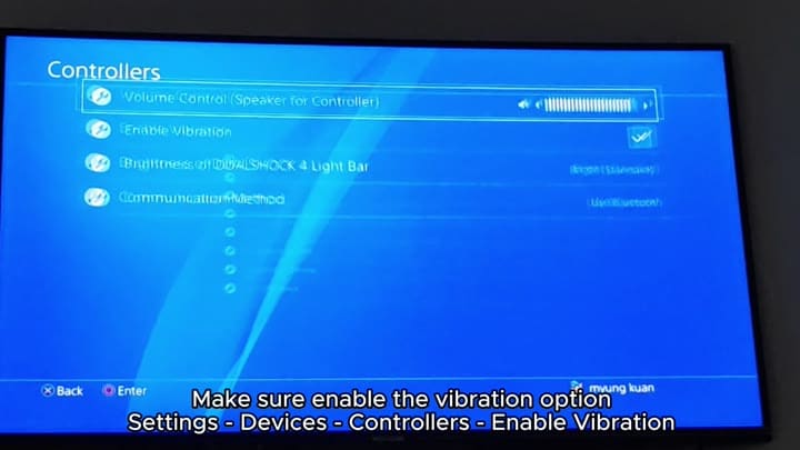 Enable vibration in controllers settings Enable vibration in controllers settings