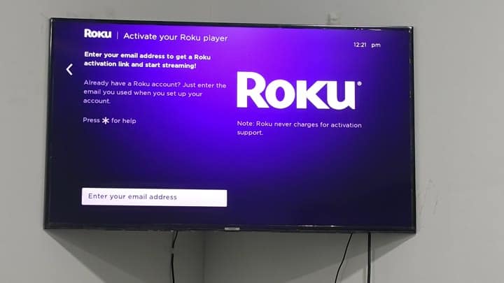 Enter email to activate Roku player Enter email to activate Roku player