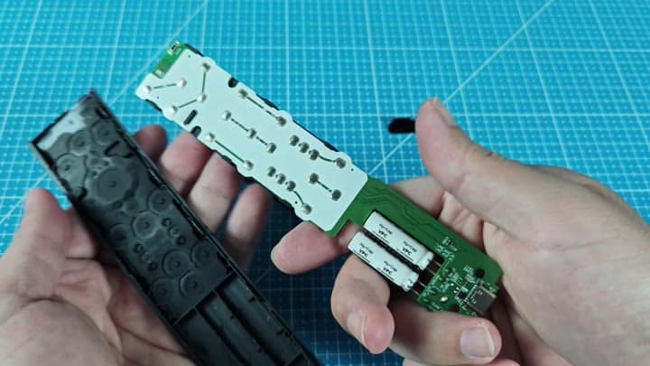 Exposed circuit board with capacitors Exposed circuit board with capacitors