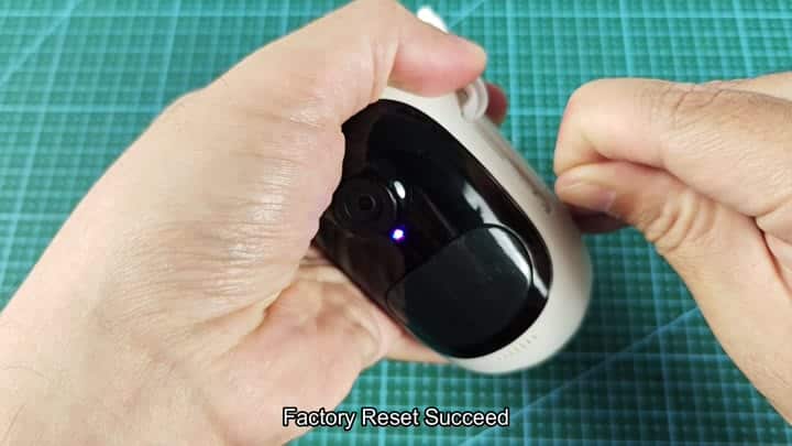 Factory reset successful on Reolink Argus 2 Factory reset successful on Reolink Argus 2