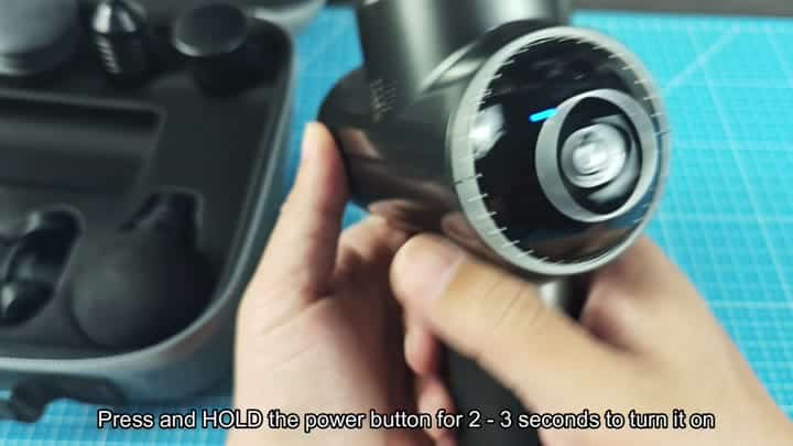 Hold button to activate blue light Hold button to activate blue light