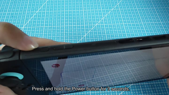 Hold power button for three seconds Hold power button for three seconds