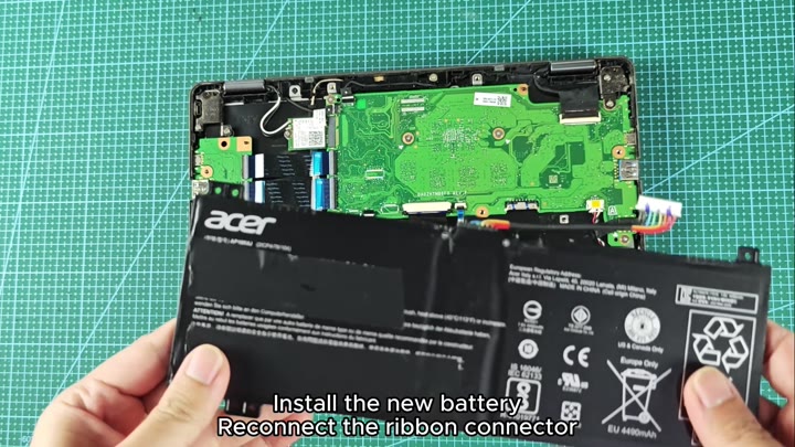Holding new Acer laptop battery Holding new Acer laptop battery