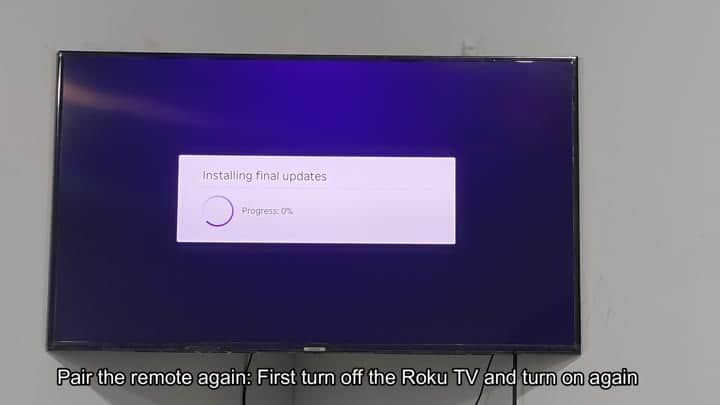 Installing final updates on screen Installing final updates on screen
