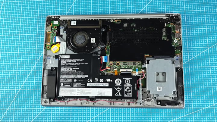 Internal view of Lenovo laptop chassis Internal view of Lenovo laptop chassis