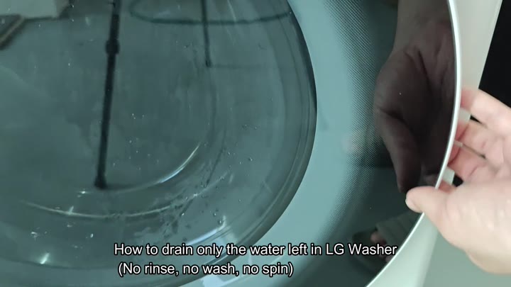 LG washer drum with water inside LG washer drum with water inside