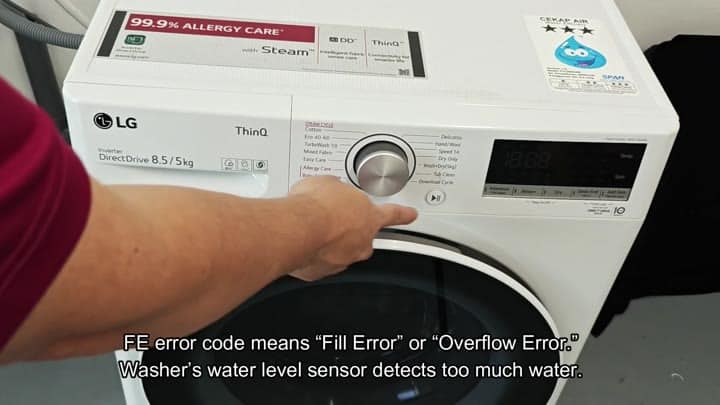 LG washer FE error code explanation LG washer FE error code explanation