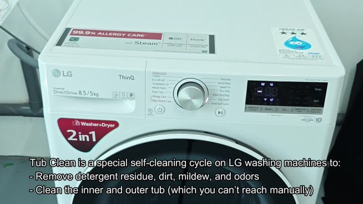 LG washer Tub Clean cycle overview LG washer Tub Clean cycle overview
