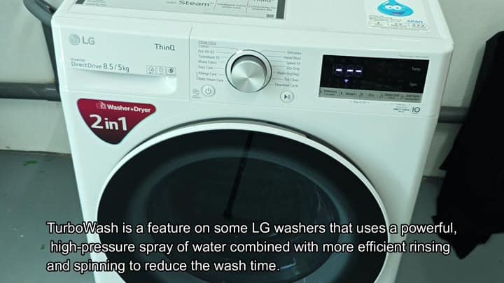 LG washer TurboWash control panel overview LG washer TurboWash control panel overview