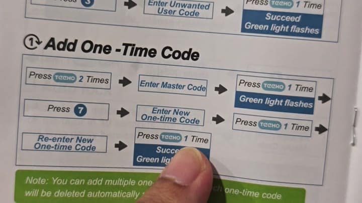 Manual steps for adding a one-time code Manual steps for adding a one-time code