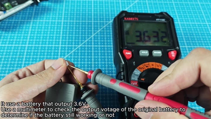 Measuring 3.6V battery output Measuring 3.6V battery output