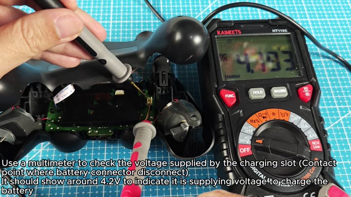 Multimeter shows 4.19V charging test Multimeter shows 4.19V charging test