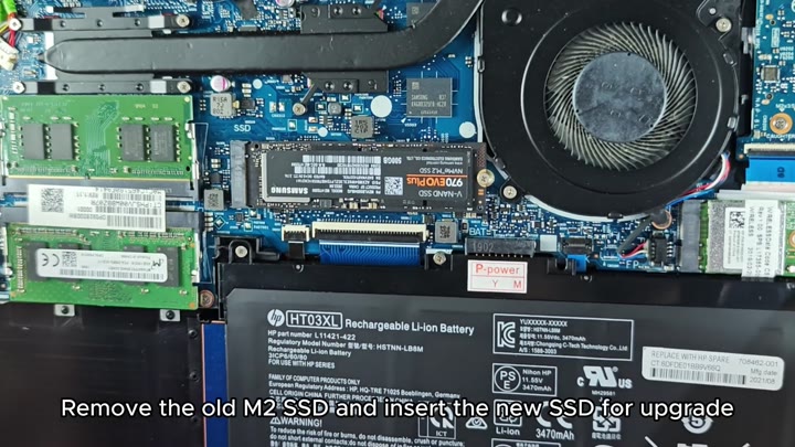 New Samsung SSD installed on board New Samsung SSD installed on board