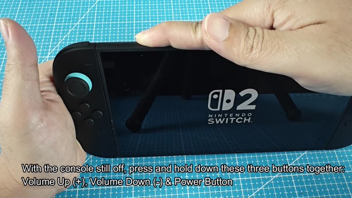 Nintendo Switch 2 screen with button instructions Nintendo Switch 2 screen with button instructions