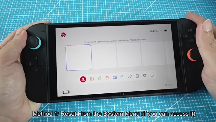 Nintendo Switch home screen with method 1 Nintendo Switch home screen with method 1