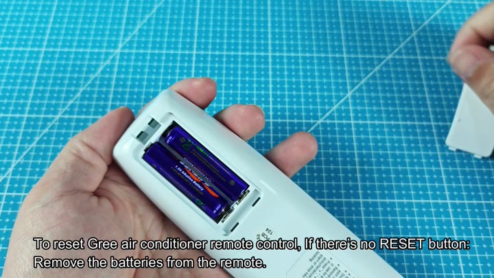 Open battery compartment to reset Gree remote Open battery compartment to reset Gree remote