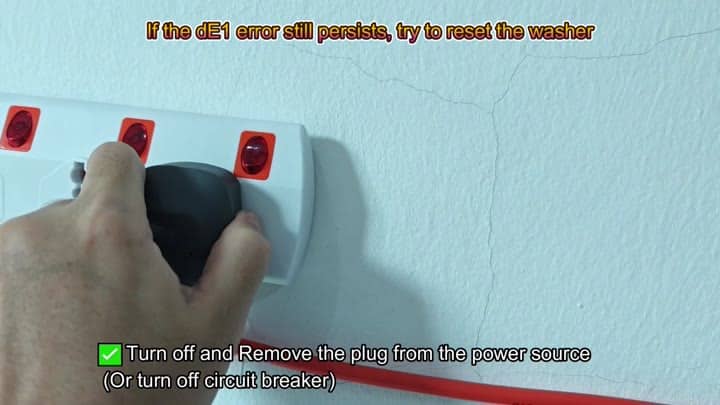 Power cord plugged into wall outlet socket Power cord plugged into wall outlet socket