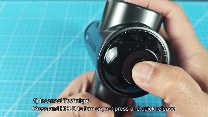 Press and hold power button to turn on Press and hold power button to turn on