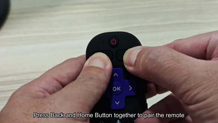 Press Back and Home to pair remote Press Back and Home to pair remote