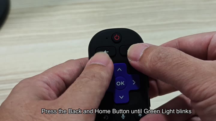 Press Back and Home until light blinks Press Back and Home until light blinks