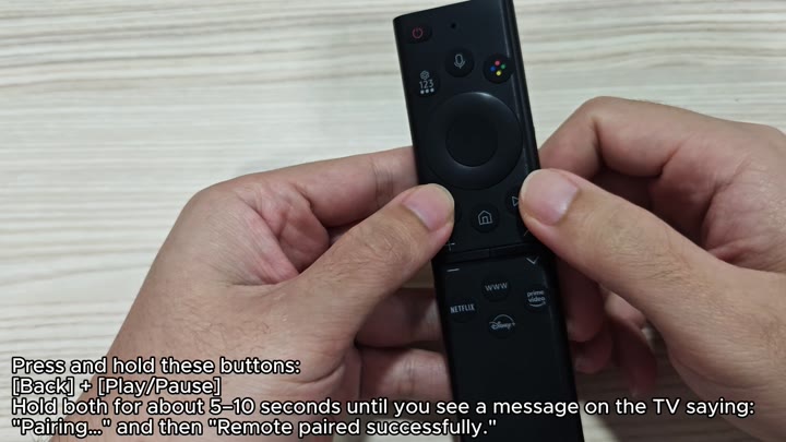 Press back and play pause buttons Press back and play pause buttons