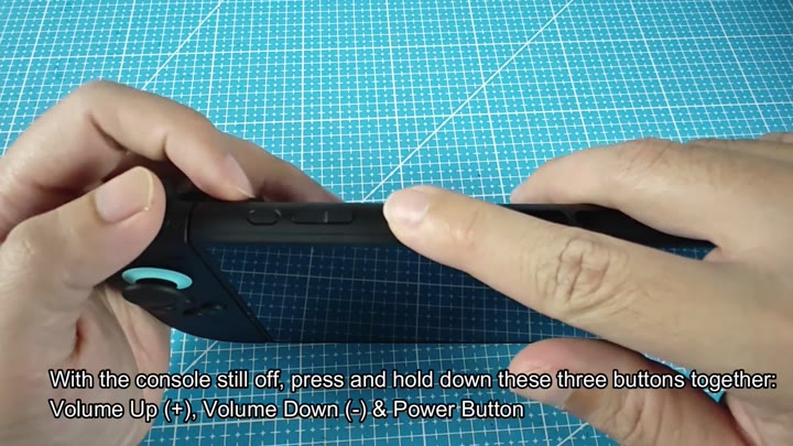 Pressing Volume and Power buttons simultaneously Pressing Volume and Power buttons simultaneously