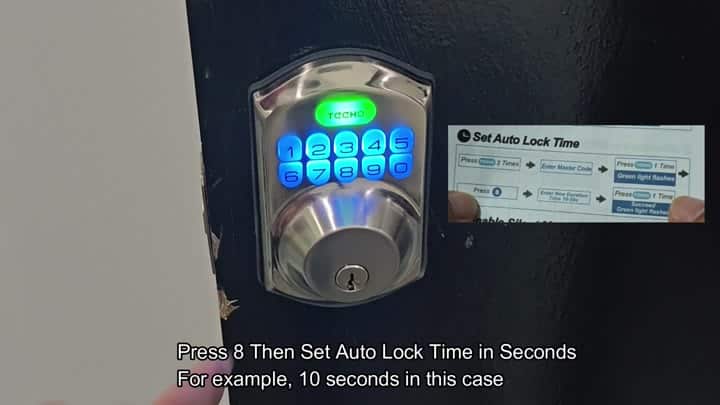 Programming lock time in seconds Programming lock time in seconds