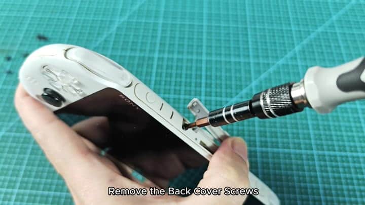 Removing screws from PS Vita back cover Removing screws from PS Vita back cover