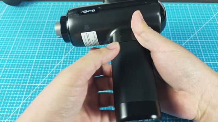 Renpho massage gun with side label Renpho massage gun with side label