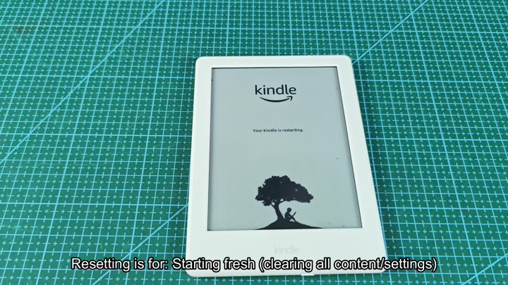 Restarting screen with tree illustration Restarting screen with tree illustration