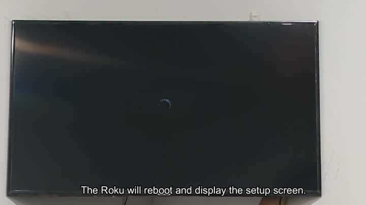 Roku device rebooting with loading animation Roku device rebooting with loading animation